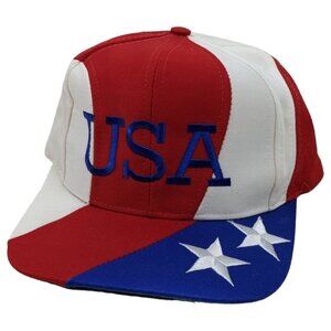 Vintage 90s USA Red White Blue SnapBack‎ Cap Kati Supreme Hat RARE
